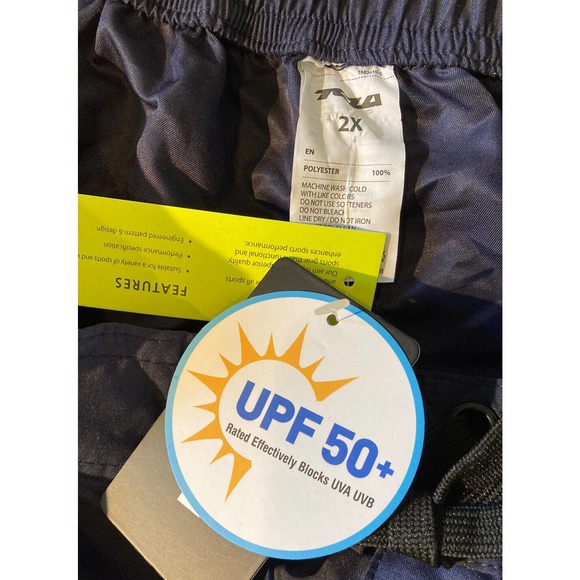 NWT TSLA Pocket Swim Shorts Size 2X Men’s Navy - Picture 4 of 9